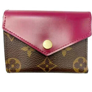 LOUIS VUITTON Portefeuille Zo Tri fold Wallet Monogram Canvas Fuschia Pink